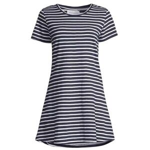 Addison Bay Belmont T-Shirt Dress NWT Nautical Navy White Stripes Size XL